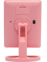 Косметичне сенсорне дзеркало для макіяжу Magic MakeUp Mirror обертається на 180 настільне дзеркало на підставці з підсвічуванням 22 LED USB Рожеве