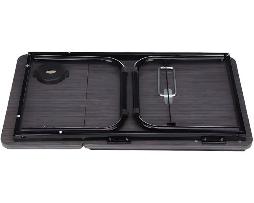 Складной стол для ноутбука XoKo NTB-005 до 22" портативная подставка столик для планшета с регулировкой наклона и подстаканником MAG-842 Black Wood