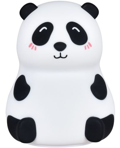 Дитячий настільний нічник Losso LJC - 142 Panda силіконовий світлодіодний RGB світильник, бездротова LED лампа Панда 7 режимів на акумуляторі USB