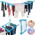 Напольная раскладная сушилка для белья Clothes Dryer HP227 Blue 172х60х87 см усиленная складная сушка для вещей, вешалка для одежды до 15 кг Синяя