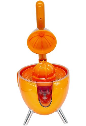 Електрична соковижималка Citrus Press LY-473 настільна сокодавка для цитрусових 300W електросоковижималка з кришкою для преса від мережі Помаранчева