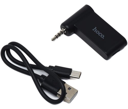 Автомобільний Bluetooth адаптер Hoco E58 140 mAh бездротовий трансмітер для магнітоли, авто FM ресивер, модулятор в машину з блютуз AUX 3.5 мм