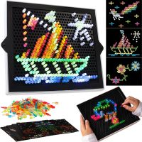 Світиться оптична мозаїка 3D Magic Light Panel 888 дитячий набір 180 різнокольорових фішок, планшет з підсвічуванням для малювання світлом