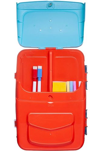 Навчальний набір для малювання Painting Backpack 628 - 113a 3 в 1 дошка для творчості в рюкзаку, розвиваючий дитячий комплект юного художника Синій