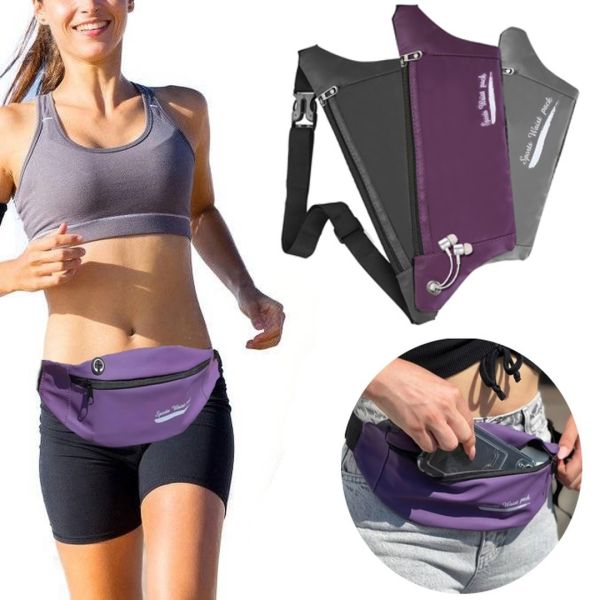 Спортивна сумка для бігу на пояс Sport Bag, Поясна сумка бананка для занять спортом і фітнесом з виходом для навушників