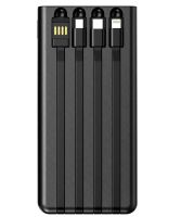 Зарядний пристрій Power bank YM-485 Solar 10000 mAh C набором кабелів 4в1 зовнішній акумулятор на сонячній батареї Type - C MicroUSB Lightning
