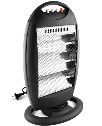 Напольный инфракрасный галогенный обогреватель Domotec MS-5951 1200W 3 режима мощности, настольный кварцевый электрообогреватель от сети 1200 Вт