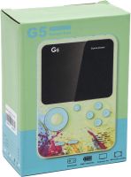 Портативна ігрова міні консоль з джойстиком Game Player G5 на 500 вбудованих ігор, кишенькова ретро приставка до телевізора av Micro USB рожева