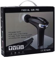 Ручной массажный пистолет Fascial Gun Pro HB-005 Black 4 насадки, беспроводной перкуссионный вибромассажер для всего тела на аккумуляторе Черный