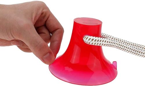 Іграшка канат для кішок і собак Dog Toy Rope жувальний гумовий масажний м'яч на мотузці з присоскою для чищення зубів домашніх тварин 38х10 см
