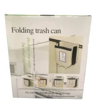 Складне навісне відро для сміття контейнер на двері Foltable Trash Bin Can в кухню або ванну, Розкладне відро бак для сміття на дверцята Біле