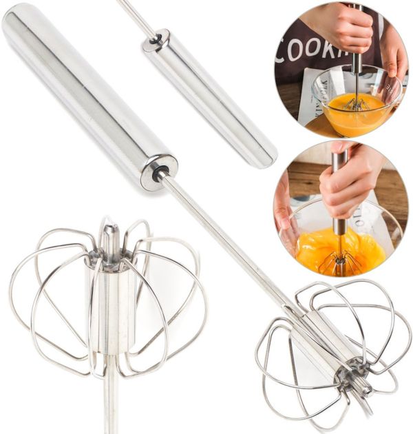 Кухонний вінчик для збивання Hand Mixer With Blister XL-832 ручний напівавтоматичний натискний міксер, спінювач з обертовим механізмом 27 см