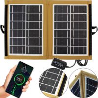 Складна сонячна панель батарея Solar Panel CCLamp CL-670 7W з USB виходом для зарядки телефону, Портативна зарядна станція трансформер від сонця