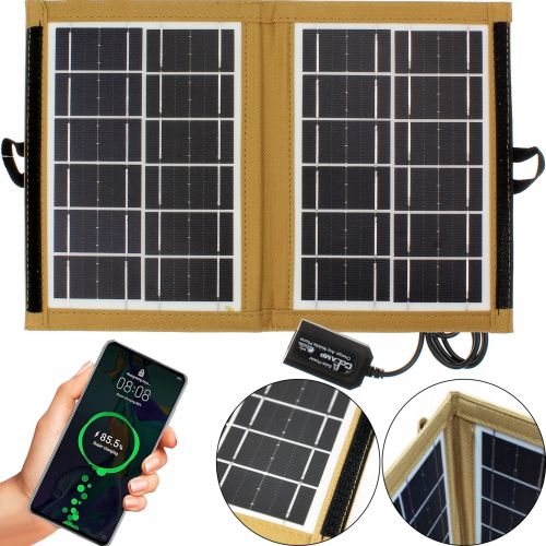 Складна сонячна панель батарея Solar Panel CCLamp CL-670 7W з USB виходом для зарядки телефону, Портативна зарядна станція трансформер від сонця