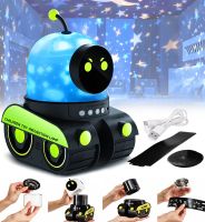 Акумуляторний проектор зоряного неба Droid WH-E03 світлодіодний RGB LED нічник, робот дроїд зі змінними слайдами і Bluetooth колонкою 1200mAh