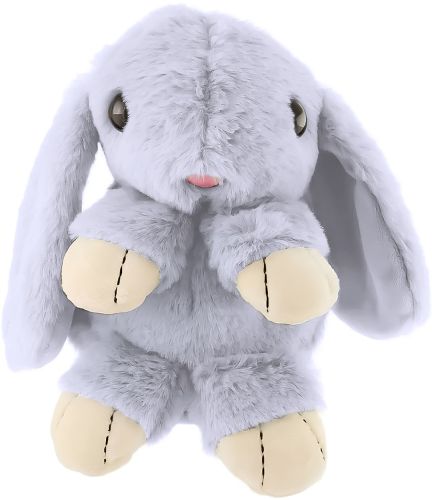 Музичний плюшевий зайчик Repeat Happy Rabbit FJ8888 White дитяча м'яка іграшка заєць із підсвічуванням і звуковими ефектами на акумуляторі від USB