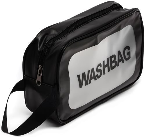 Косметичка органайзер для зберігання косметики Washbag XL-1018 прозора Дорожня сумка, водонепроникний несесер на блискавці з ручкою Travel Bag