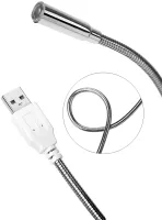 Гибка лампа USB LED Light 35 см для подсветки клавиатуры ноутбука , портативная металлическая подсветка на гибкой ножке для повербанка
