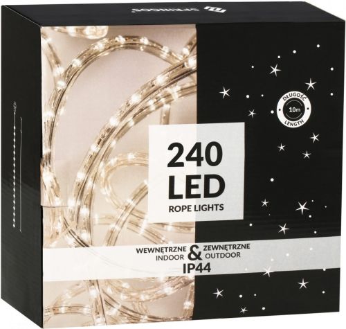 Вулична гнучка гірлянда Дюралайт Springos Rope Lights SF-20 240 ламп 10 м Теплий білий Світлодіодна вологостійка LED гірлянда з контролером CL1200