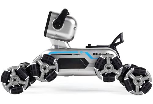 Трюкова собака робот Champions Stunt Robot Dog восьмиколісний щеня зі звуковими і світловими ефектами на радіокеруванні пультом і жестами USB