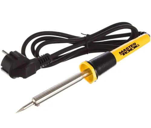 Контактний електричний паяльник Mastertool 44-0009 80W електропаяльник на підставці для з'єднання та паяння деталей і проводів від мережі 220V WL-9