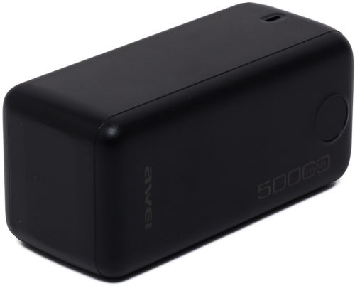 Зовнішній акумулятор повербанк Power Bank Awei P114k 50000 mAh 22.5 W портативний зарядний пристрій для телефону з швидкою зарядкою і дисплеєм 4 USB 