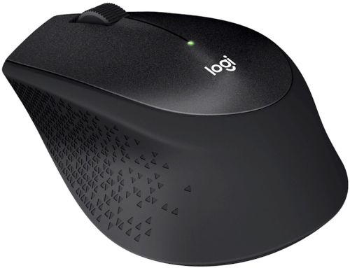 Беспроводная оптическая мышь Logitech M330 Silent Plus Black игровая геймерская мышка на батарейке для ПК компьютера и ноутбука 2.4GHZ USB Черная