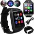 Умные наручные смарт часы Smart Watch Q18 c камерой, диктофоном и фитнес трекером, аккумуляторные Bluetooth часы с пульсометром Smartix Черные