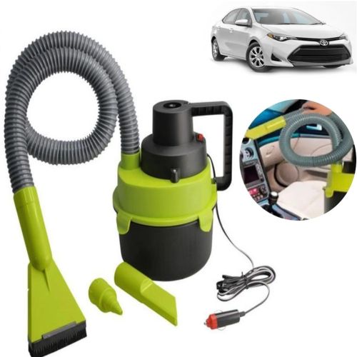 Автомобільний пилосос The Black Multifunction Auto Vacuum 100 W для сухого та вологого прибирання в салоні від прикурювача 12V 3 насадки для авто