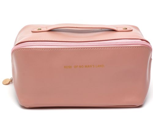 Косметичка органайзер для зберігання косметики Rose Of Mon's Land Beauty Box Bag жіноча дорожня сумка з ручкою, водонепроникна Mons 5078 Рожева