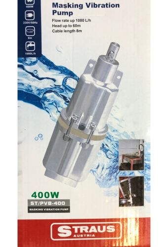 Вібраційний погружной насос Masking Vibration Pump ST / PVB-400 кабель 8 м електронасос для перекачування води з джерел з водою 400W 1080 л / год