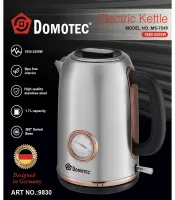 Електричний чайник Domotec MS-7849 на 1.7л настільний дисковий електрочайник Domotec 2200W з термометром і автоматичним відключенням від мережі