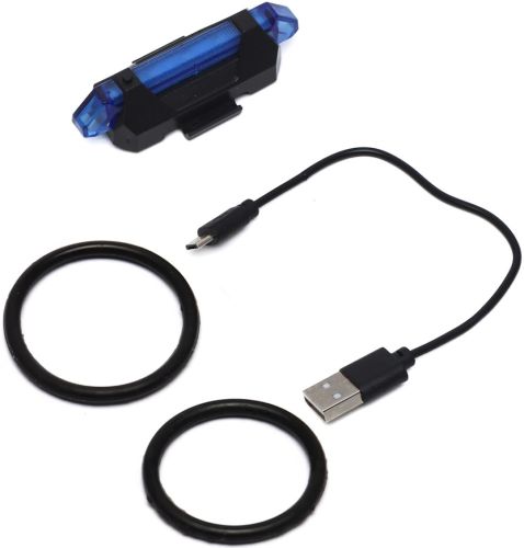 Велосипедна фара із заднім стопом Bike Light SD-616 акумуляторний габаритний велоліхтар, велосипедний стоп сигнал на велораму 4 режими роботи від USB