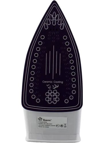  Електрична Парова праска Domotec MS-2201 з резервуаром для води 2200W керамічна підошва з парою і режимом сухого прасування для одягу Фіолетовий