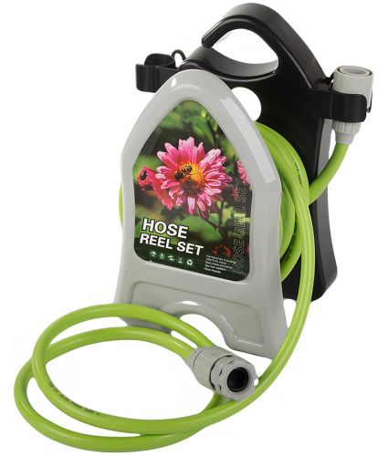 Садовий поливальний набір Roll Garden Hose Reel LY-907 водяний шланг 10 м на котушці з пістолетом розпилювачем 3/8" комплект для поливу 7 режимів