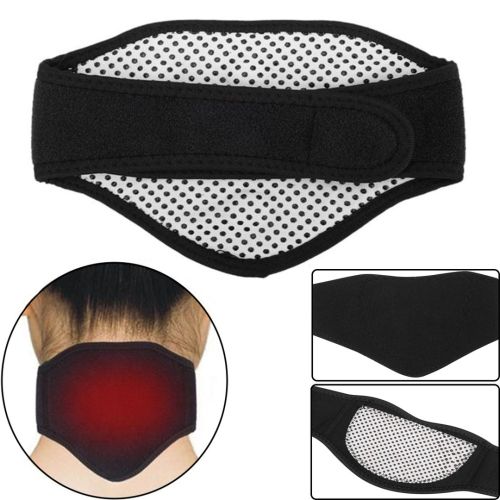 Турмаліновий масажний комір Sunroz Self Heating Neck XL-314 з магнітами, шийний пояс з магнітними вставками Бандаж на шию з підігрівом