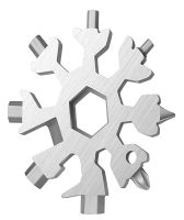 Універсальний інструмент мультитул з кільцем 18 в 1 SnowFlake Wrench Tool, портативний набір ключів Сніжинка викрутка, шестигранник, гайковий ключ
