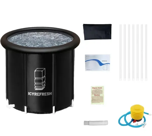 Надувна бочка для моржування Ice Bath Spa BF-300 300 л кругла каркасна ванна для крижаної терапії та відновлення, купіль для холодних ванн
