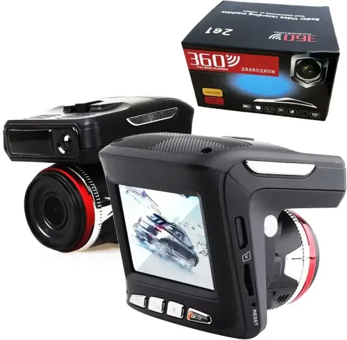 Автомобільний відеореєстратор DVR X7 GPS з антирадаром, Універсальний авторегістратор 1080p з детектором радара кут огляду 140 градусів Чорний
