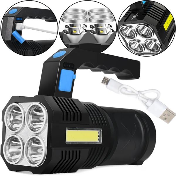 Портативний ручний ліхтарик X-Balog BL-X508 світлодіодний акумуляторний LED світильник, переносний ліхтар прожектор для кемпінгу 4 режими з USB