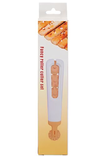 Роликовый нож-резак Cutter Set кухонный кондитерский нож колесо для теста со сменными дисками 15.7 см делитель резак для лапши, пиццы и теста Белый