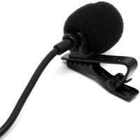 Мікрофон петличка для телефону Lavalier Micro Phone JH-043 - a 3.5 AUX провідна нагрудна петличка з затиском кліпсою і роз'ємом для навушників Чорна