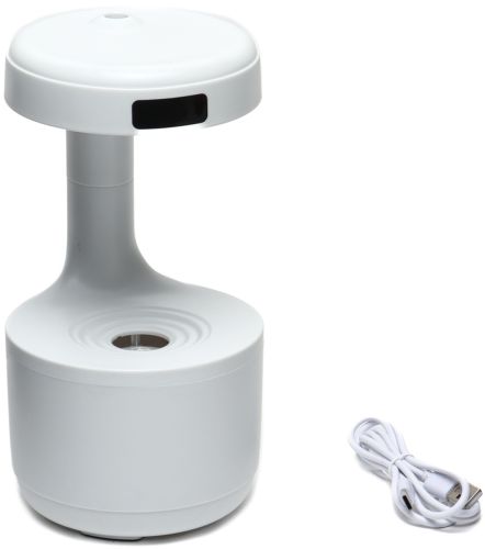 Антигравітаційний зволожувач повітря Anti Gravity Humidifier 800 мл портативний крапельний міні дифузор зі зворотним потоком і підсвічуванням Білий