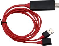 Конвертер відео MHL HDMI G02 гнучкий перехідник кабель для передачі HD відео з телефону на Телевізор 1 м, адаптер на Type-C Micro G-02 Червоний