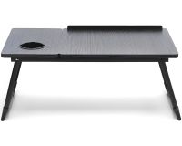 Складной стол для ноутбука XoKo NTB-005 до 22" портативная подставка столик для планшета с регулировкой наклона и подстаканником MAG-842 Black Wood