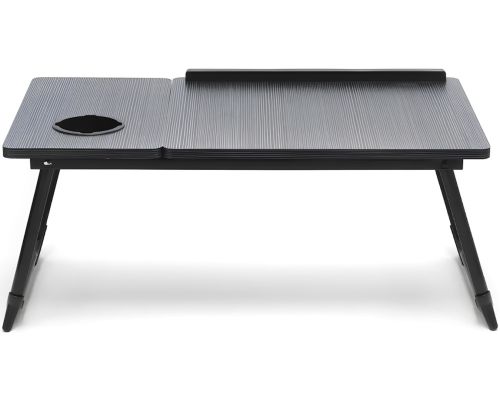 Складной стол для ноутбука XoKo NTB-005 до 22" портативная подставка столик для планшета с регулировкой наклона и подстаканником MAG-842 Black Wood