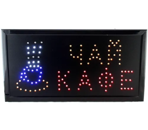 Світлодіодна рекламна LED вивіска Чай Кафе 50х25 см інформаційна торгова табличка для внутрішньої реклами, світлове табло для кафе і бару від мережі