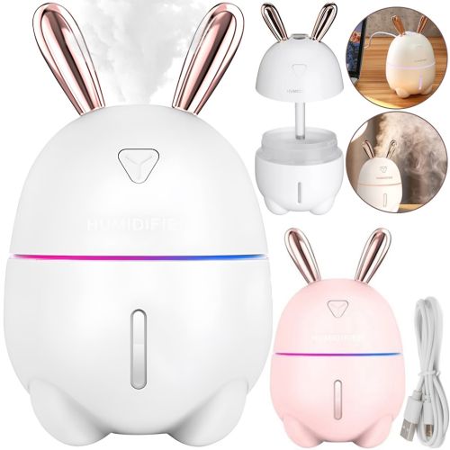 Увлажнитель воздуха ночник Зайчик Rabbit Humidifier Y-105 200 мл ультразвуковой настольный очиститель диффузор с LED подсветкой USB Air Purifier