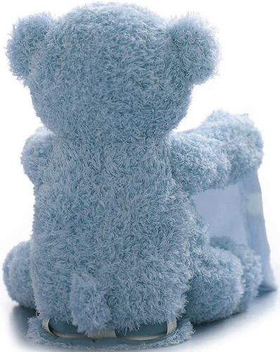 М'яка дитяча іграшка Peekaboo Bear Плюшевий ведмедик 33 см музичний інтерактивний грає в хованки говорить ведмідь від 6 місяців Пікабу Блакитний