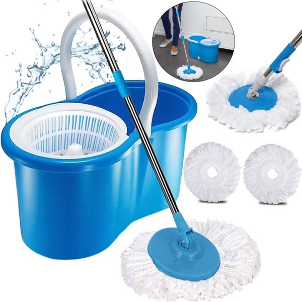 Комплект швабра з самоотжимом і відром Magic Mop 360 (Меджик Моп) телескопічна швабра з Spin Mop з насадкою з мікрофібри Easy MOP 360, Rotary Mop